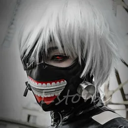 Маски для вечеринок лиц держатель косплей маски Токио упырь Kaneki Ken Регулируемая на молнии на молнии маски 230602