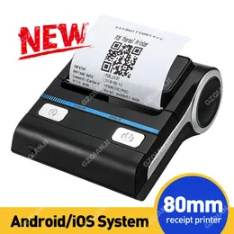 Impressoras de 80mm Mini impressora térmica POS Bluetooth Bill Android iOS Impressora portátil portátil de 80mm Impressão USB com aplicativo grátis