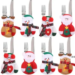 Wesołych Świąt Nóż Fork Tork Zestaw Natal Christmas Decorations for Home Nowy Rok Dekoracja imprezowa JN02