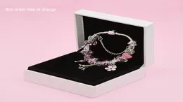 FAHMI 2021 New Charm Tower Pendant Bracelet for Pandora Platinum DIY Beaded Lady Elegant Bracelet with Original Box Holiday Gift8624776