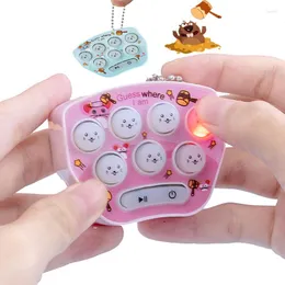 Party Favor Pocket mini whack-a-mole spelkonsol vuxna barn förälder-barn interaktiv fritidspussel söt tecknad leksak med nyckelring