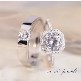 Versión coreana del anillo de pareja de bodas, anillo de diamantes grande de marea masculina de sentido alto femenino, ceremonia de boda, accesorios falsos, boca en vivo, éxito de celebridades de Internet