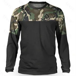قمصان ركوب الدراجات تتصدر راكبًا فضفاضًا للرجال ، قميص DH Motocross ، بدلة MTB Mountain Bike T-Shirt Lgra Long Sweedshirt 230601