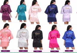 Women039s Sleepwear Women Bathrobe Letter Bride Bridesmaid Mother Of The Maid Honor Matron Get Ready Robes Bridal Party Gifts D9849506