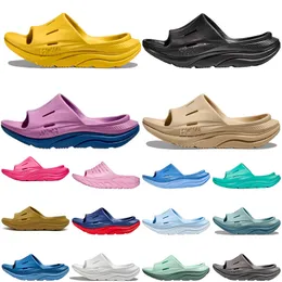 Top Quality Women Men Designer slippers Slippers Hoka One Orda Recovery Slide 3 White Black Blue Pink Purple Yellow Beige Hokas Slides Summer Sandals Beach Shoes