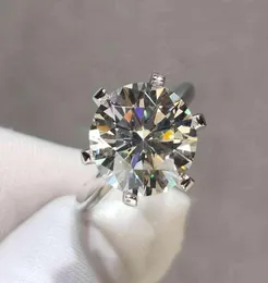 Geoki Perfect Cut Passed Diamond Test 5 ct D Color VVS1 Moissanite Ring 925 Sterling Silver Engagement Rings Luxury Jewelry4917425