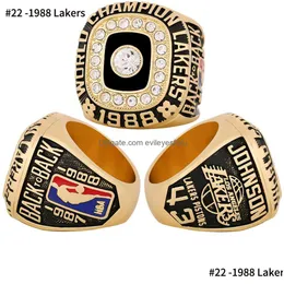 Solitaire Ring 56Pcs 1967 To 2023 Basketball Team Champions Championship Trophy With Wooden Display Box Set Sport Souvenir Men Women Dhcto