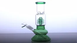11 inch CLASSIC glass smoking bong water pipe TOPOO with 4 arms tree perc green blue and clear WP26605932