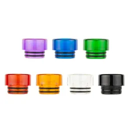 810 Resin Drip Tips Solid Color Translucent Short Cigarette Holder Mouth Pieces Smoking Pipe Mouthpiece For 810 Thread Smok RDA RBA Tank Atomizers Driptips Cover