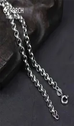 Genuine 925 Sterling Silver Sweater Chains Necklaces For Women And Men Round Shape Beaded Necklace Accessories 1832 inch 210323174619295