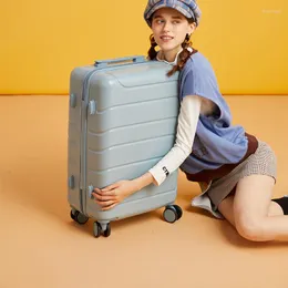 Suitcases Colorful Small Luggage Sets Female 20"22"24"26"inch Trolley Suitcase ABS PC Maletas De Viaje Malas Viagem Com