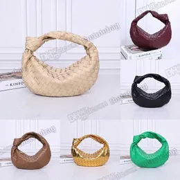 Woven Jodie Handbag Bottegass Teen Leather Women Zip Closure Soft Tote Luxury Fashion Underarm Knotted Pleated Knitting Designer Small Venetass Dumpling Bags