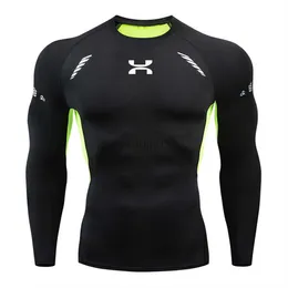 Męskie koszulki Nowa marka T-shirt z długim rękawem Sports Running T-Shirt Fitness Sportswear Sports Compression Sportswear Ubrania J230602