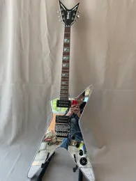 Avancerad anpassad dimbag gitarrsignatur ML-formad elgitarr med spegelfanér