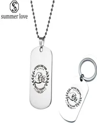 stainless steel father and son tag necklace keychain for men high quality military tag ball chain jewelry for your daddy son8666416