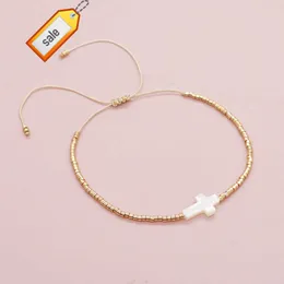 Go2boho Cross Charm Gold Miyuki Beads Браслеты дружба для женщин для женщин с бисером модным набором украшений