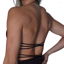 Yoga outfit Salspor Strappy Sports Bras för kvinnor Sexig vacker ryggträning Underkläder Elastiska absorberar svett Athletic Vest Gym Wear