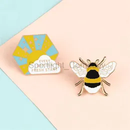 Bee Enamel Pins Creative Sun EVERY DAY IS A FRESH START Hope Brooch Backpack Lapel Badge Cartoon Animal Insect Jewelry Kids Gift