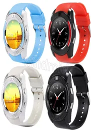V8 Smart Watch Bluetooth Watch Android with 03M Camera MTK6261D Smartwatch for android phone Micro Sim TF card with Retail Packag1856913