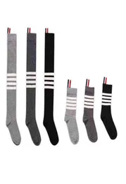 Fashion Brand T B Socks Net Red Asymmetric Middle Tube Sockings With Four Bars Across The Knee Sock TB Academic Style Knee Length 9238406