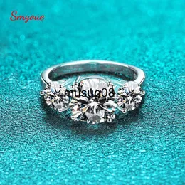 Bandringe Smyoue 4ct Moissanit Diamantring für Frauen 18K Gelbgold Ehering Bridel Schmuck S925 Sterling Silber Großhandel GRA J230602