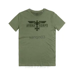 Koszulki męskie Wehrmacht Adler Deutschen Army Group Africa Corps T-shirt. Summer bawełniany krótki rękaw o nokółce nowa nowa s-3xl J230602