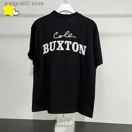 Herr t-shirts män kvinnor avslappnad par älskare lös cb t-shirt bästa kvalitet slogan lapp broderi cole buxton tee t shirt inuti taggar t230602