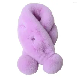 Bufandas Bufanda de felpa Abrigo peludo grueso Unisex Piel sintética suave Invierno