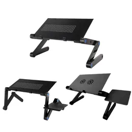 LapDesks Aluminium Alloy Folding Lapdesks Bed Laptop Computer Desk justerbara anteckningsbok surfplattor Stativs Tray Folding Table