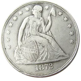 USA 1872 P/CC/S Sittande Liberty Dollar Silver Plated Coin Copy