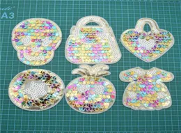 60PcsSet Sequin Embroidery Patches For DIY Clothing Phone Case Iron on Applique9438260