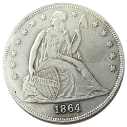 미국 1864 년 좌석 Liberty Dollar Silver Plated Coin Copy