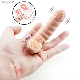 Sex Toy Massagerfinger Sleeve G Spot Massage Vibrators Vuxen Produkt Finger Vibrator Toys For Woman Clitoris Stimulation Brush vibrerande L230518
