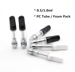 Cell Vape Cartridges Glass Thick Oil Atomizer Tank TH205 TH210 G5 Mini Carts with Ceramic Coils Drip Tips Cartridge for 510 Thre6315314
