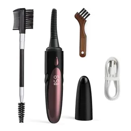 Brushes Electric Heated Eyelash Curler USB Rechargeable Eyelashes Curler Quick Heating Natural Eyelash Curler Long Lasting Makeup Tool