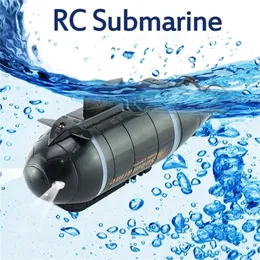 Elektriska/RC-båtar 6-kanals RC Submarine Model Mini Speed ​​Boat Simulation Underwater Remote Control Aircraft Toy Gift Waterproof R/C Shark 230601