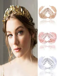 Greek Roman Goddess Olive Leaf Wedding Party Crown Bridal Tiara Bride Hair Hoop Accessories Women Girl Jewelry Hairband3713939