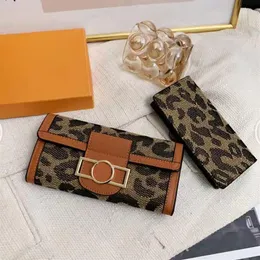 Wallet designer luxury handbags clutch bag card holder pu leather high quality with box letter flower print women girl fashion pur255F