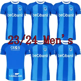 2023 K.R.C. Genk 축구 유니폼 동맹국 사마 타 니콜라스 카스트로 브라이언 heynen 홈 블루 2024 축구 셔츠