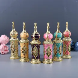Depolama Şişeleri Arap tarzı parfüm şişesi Cam damlalı 12 ml vintage boş uçucu yağ tahsil edilebilir dağıtıcı hediyeler