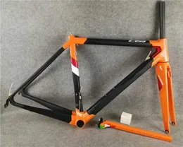 オレンジ色C64フレーム光沢マットミックスロードバイクカーボンロード自転車フレーム5415442