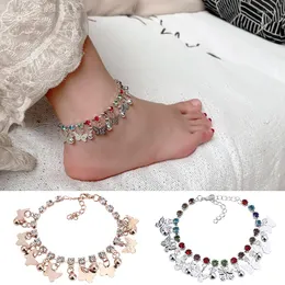Anklets 1PC Butterfly Pendant Ankle Chain Anklet Foot Tassel Jewelry Bracelet