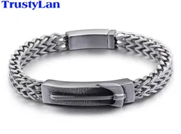 Trustylan Punkrocker Men039s Wrap Armbänder 2020 14 mm breit 316L Edelstahl Hammerarmband für Männer Armband Schmuck Armband