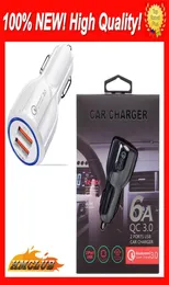 Universal QC 30 Car USB Charger Quick Charging Adpter Phone Charger 2 Port USB Fast Car Charger для iPhone Samsung Pablet Car USB5248519