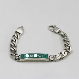 Novo 2023 designer pulseira de joias colar anel tendência ano esmalte verde escovado pulseira amantes