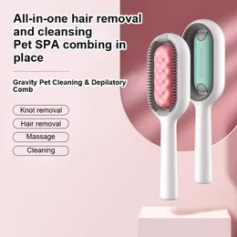 Lint Rollers Brushes 4 in 1 Pet Cleaning Brush Hair Combプラスチック多機能普遍的なペットドッグノットリムーバーブラシ猫毛づくろいZ0601