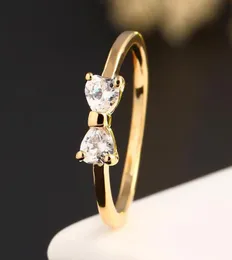 Ring for Women Diamond Engagement 18K Gold Plated Cubic Zirconia Sapphire Gemstone Rings Wedding Ring Set8050706