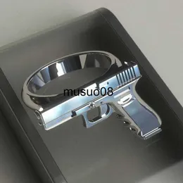 Band Rings Exquisite Gun Imitation Ring Lega Gun Ring Lucidatura Moto Cowboy Biker Vintage Punk Uomo Donna Anello freddo all'ingrosso J230602