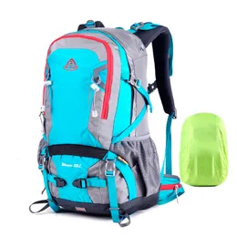 Outdoor Bags 35L outdoor climbing backpack with rain hat travel hiking backpack suitable for men women sports camping fishing bag hiking backpack 230601