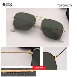 2019 intera alta qualità nuova moda donna quadrata stile metallo uv400 occhiali da sole vintage classico 3603 marca uomo occhiali da sole oculos de5535266